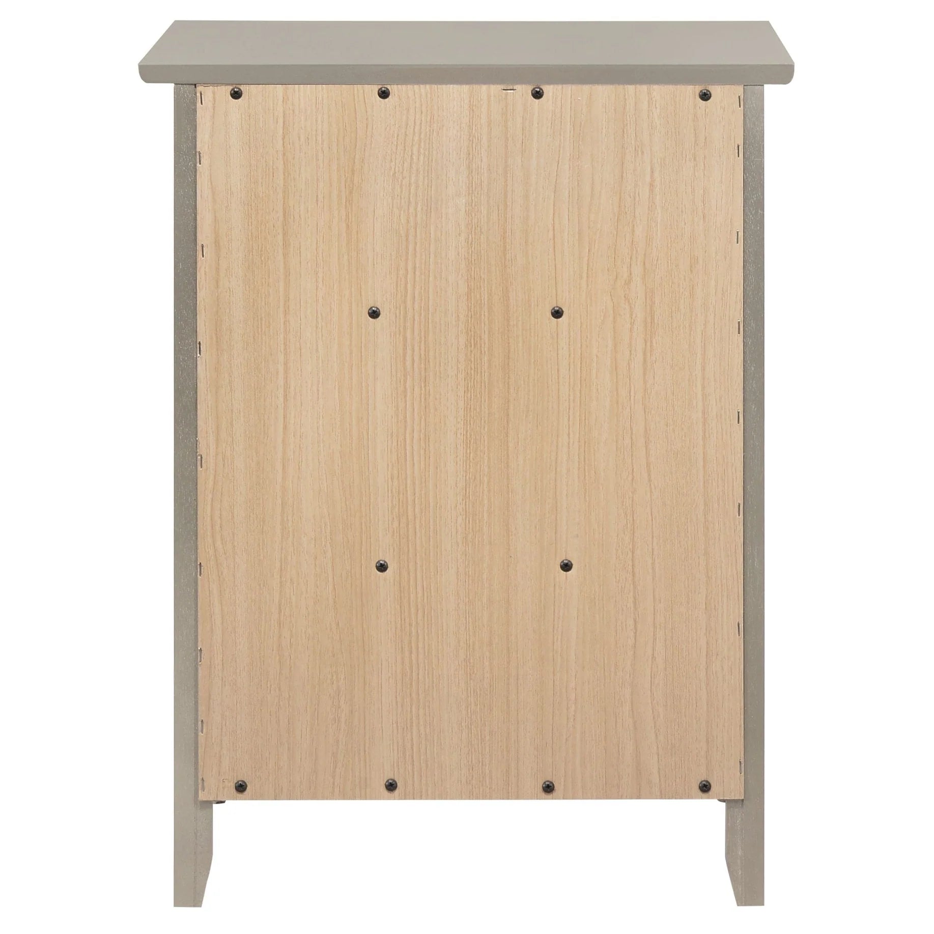 Table de chevet transitionnelle en bois à 3 tiroirs Daniel