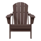 Chaise Adirondack pliante de patio d'extérieur tout temps résistante à la décoloration Polytrends Laguna