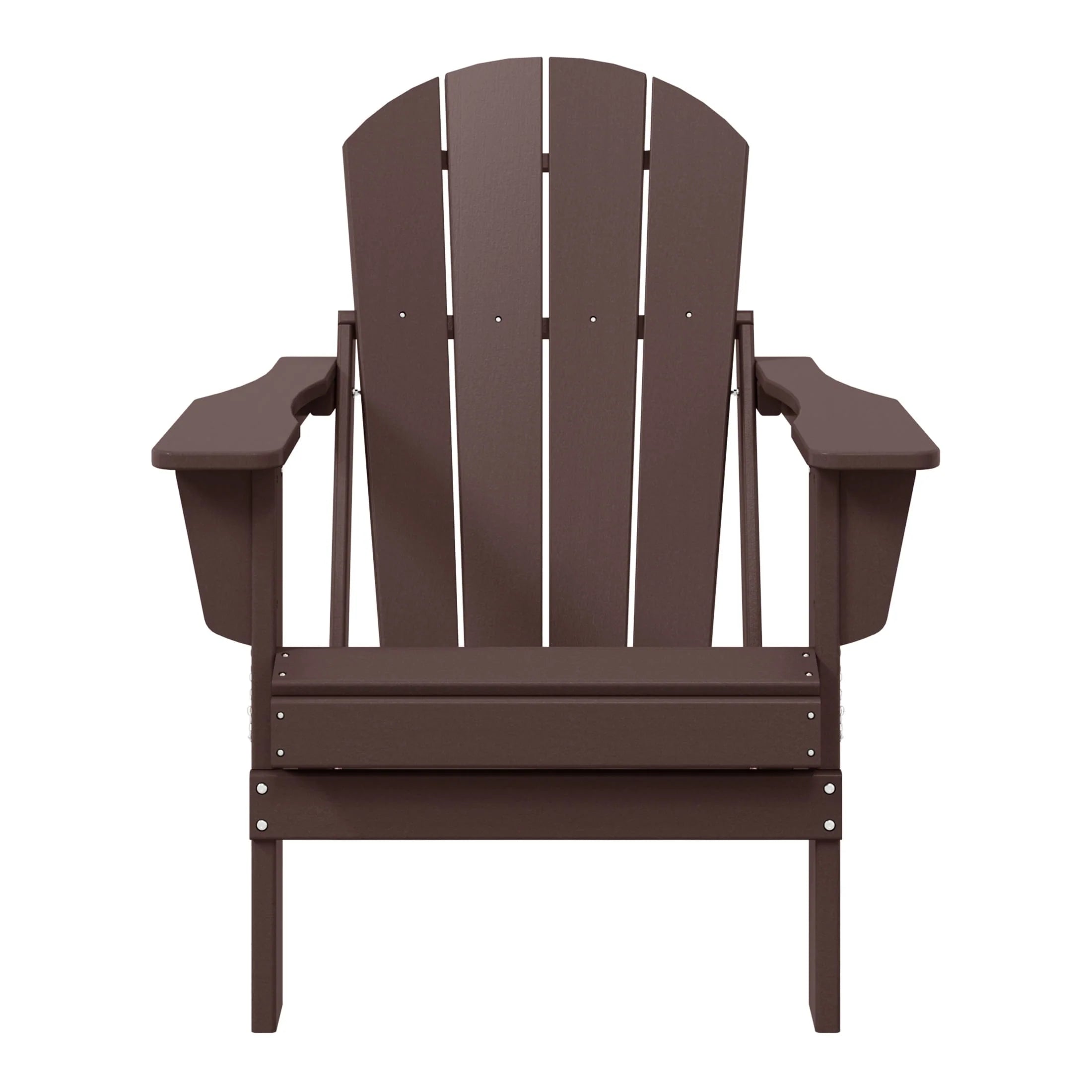 Chaise Adirondack pliante de patio d'extérieur tout temps résistante à la décoloration Polytrends Laguna