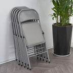 Chaises pliantes élégantes en fer et PVC pour conventions et expositions Blanches