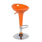 Tabouret de bar pivotant en plastique chromé, réglable en hauteur