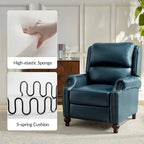 Fauteuil inclinable en cuir véritable style Mid-Century Gabriela avec garniture cloutée (lot de 2) par HULALA HOME