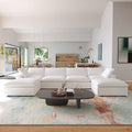 Canapé d'angle moderne en velours, rembourré de duvet, pour salon