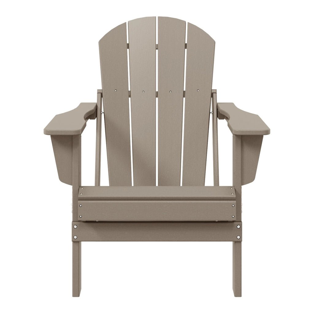 Chaise Adirondack pliante de patio d'extérieur tout temps résistante à la décoloration Polytrends Laguna