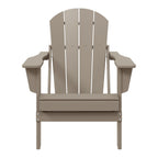 Chaise Adirondack pliante de patio d'extérieur tout temps résistante à la décoloration Polytrends Laguna