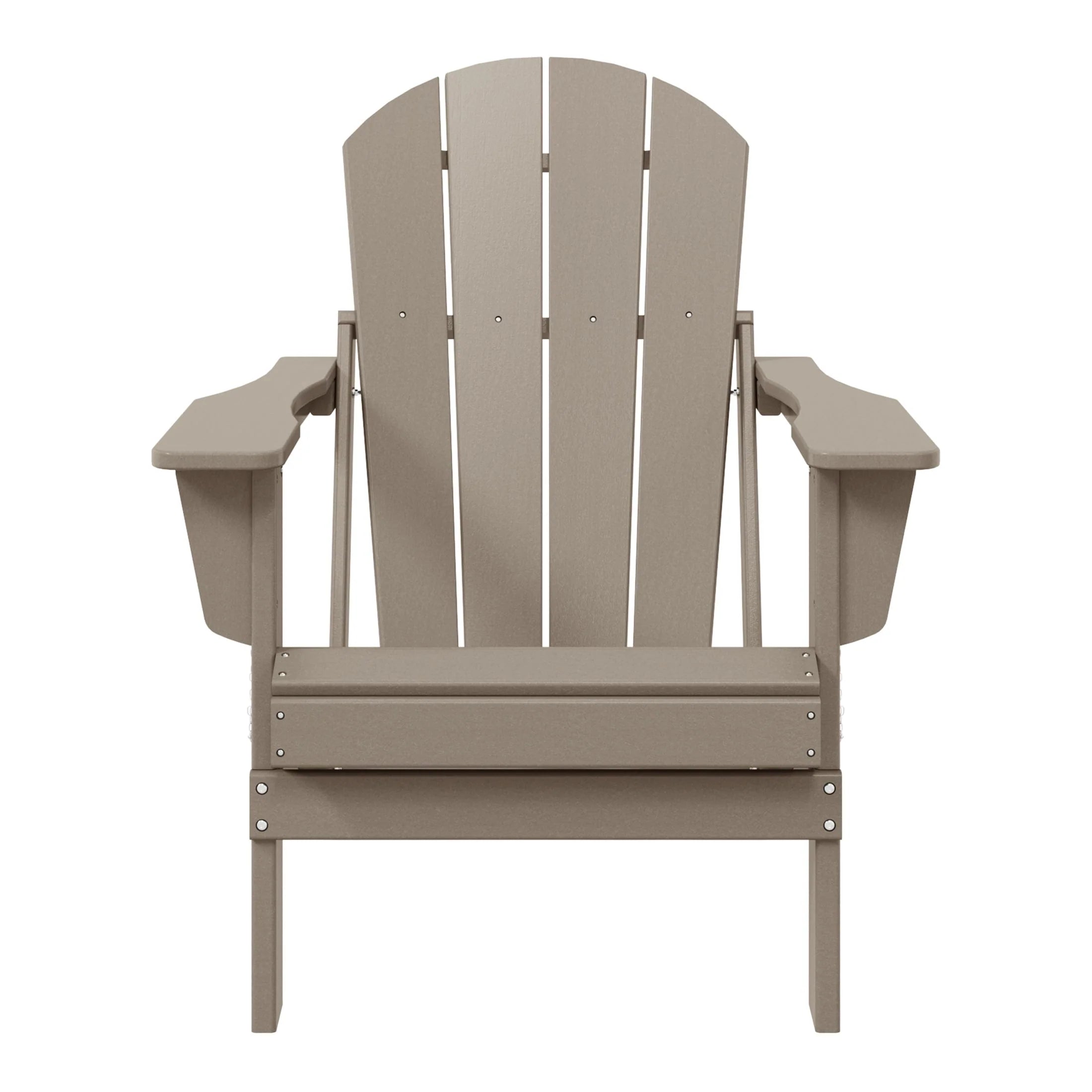 Chaise Adirondack pliante de patio d'extérieur tout temps résistante à la décoloration Polytrends Laguna