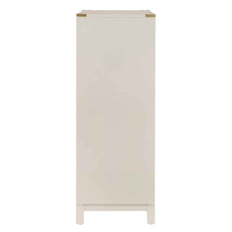 Commode 5 tiroirs avec accents dorés
