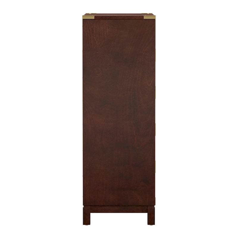 Commode 5 tiroirs avec accents dorés