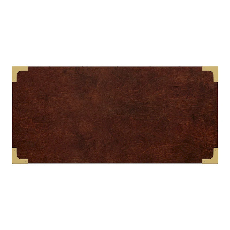 Commode 5 tiroirs avec accents dorés