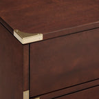 Commode 5 tiroirs avec accents dorés