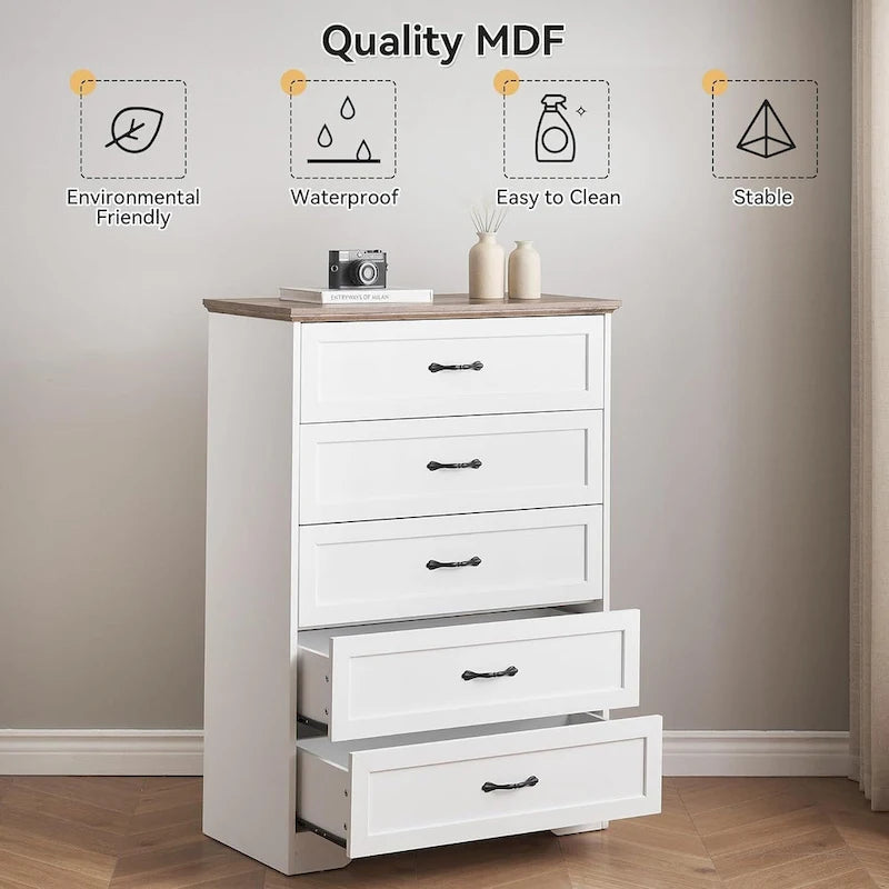 Commode de chambre moderne à 6 tiroirs, organisateur de rangement tour de placard