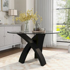 Table à manger ronde en verre Zibo contemporaine de 52 pouces Furniture of America