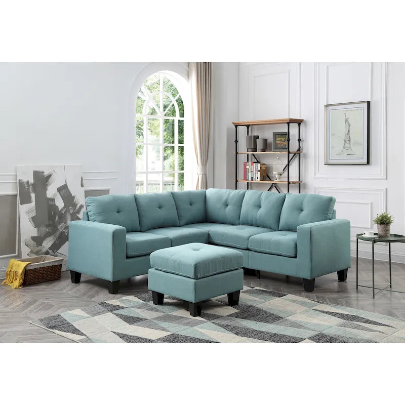 Canapé d'angle en tissu Newbury Twill
