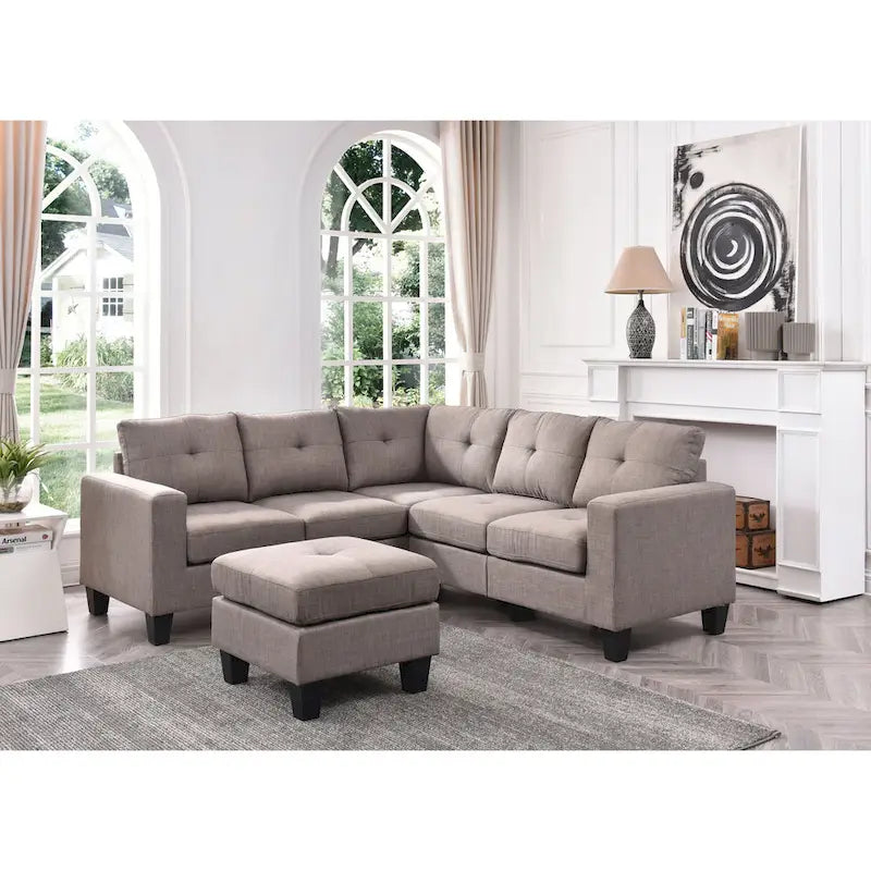 Canapé d'angle en tissu Newbury Twill