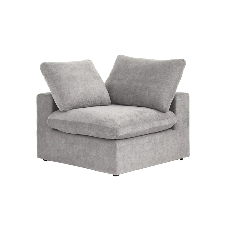 Canapé d'angle 3 places contemporain de 305 cm avec coussins garnis de duvet souple