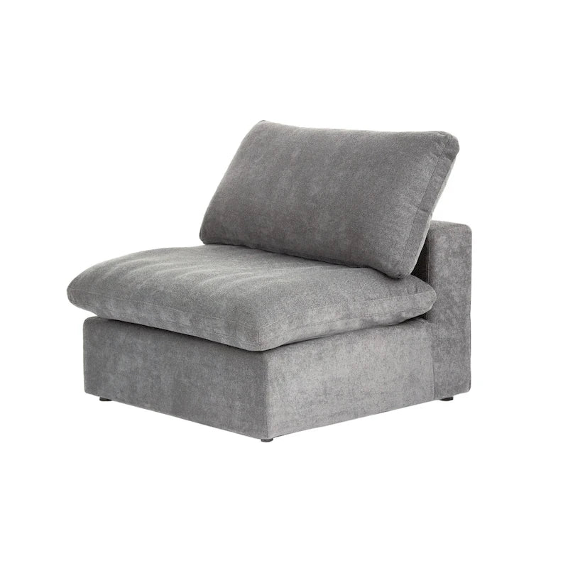 Canapé d'angle 3 places contemporain de 305 cm avec coussins garnis de duvet souple