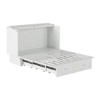 Coffre-lit escamotable Queen avec matelas et chargeur intégré