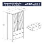 Armoire 2 portes Grain Wood Furniture