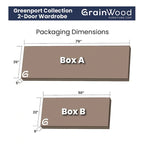 Armoire 2 portes Grain Wood Furniture