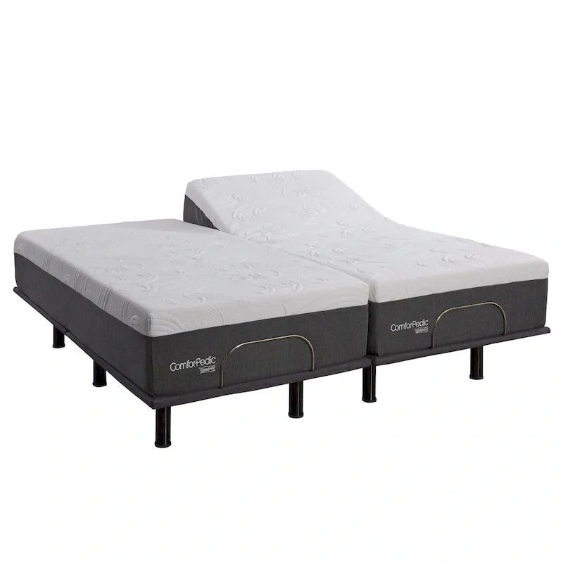 de l'ensemble matelas et sommier réglable de 30 cm