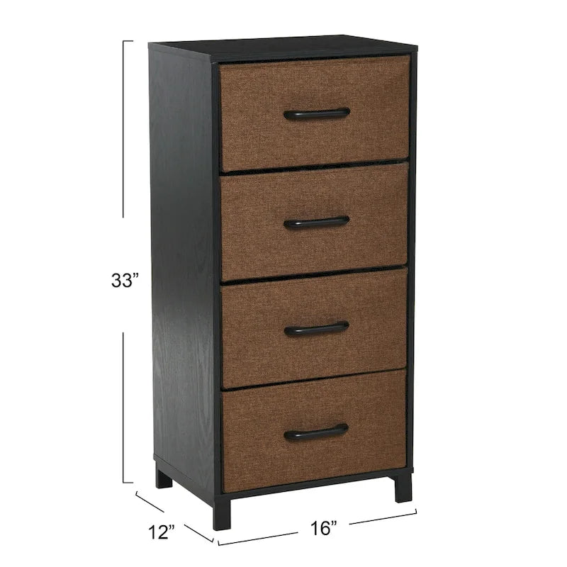 Commode de rangement Household Essentials à 4 tiroirs