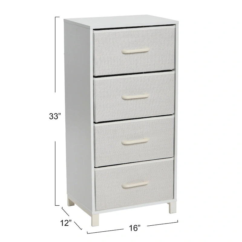 Commode de rangement Household Essentials à 4 tiroirs