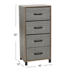 Commode de rangement Household Essentials à 4 tiroirs