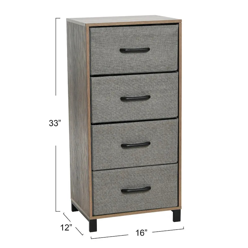 Commode de rangement Household Essentials à 4 tiroirs