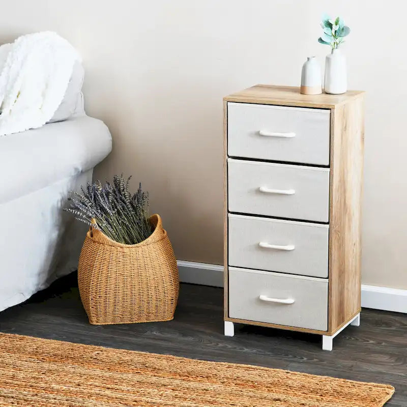 Commode de rangement Household Essentials à 4 tiroirs