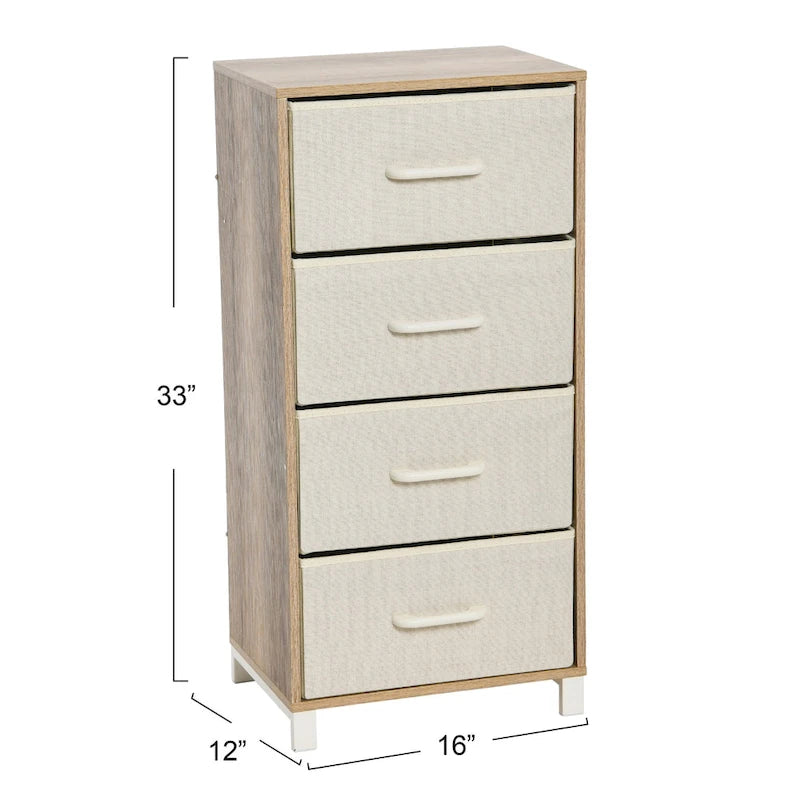 Commode de rangement Household Essentials à 4 tiroirs