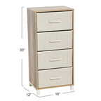 Commode de rangement Household Essentials à 4 tiroirs