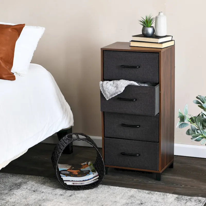 Commode de rangement Household Essentials à 4 tiroirs