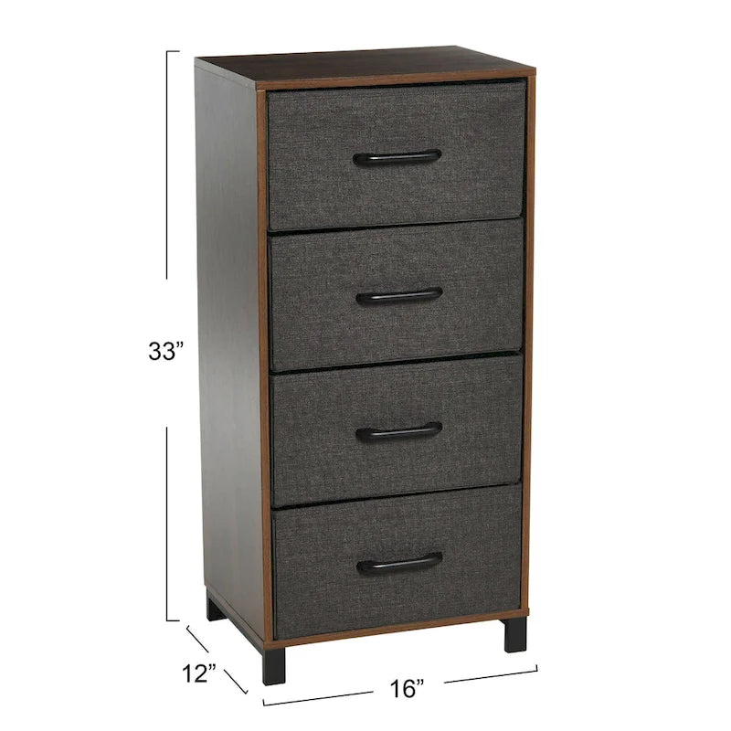 Commode de rangement Household Essentials à 4 tiroirs