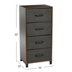 Commode de rangement Household Essentials à 4 tiroirs