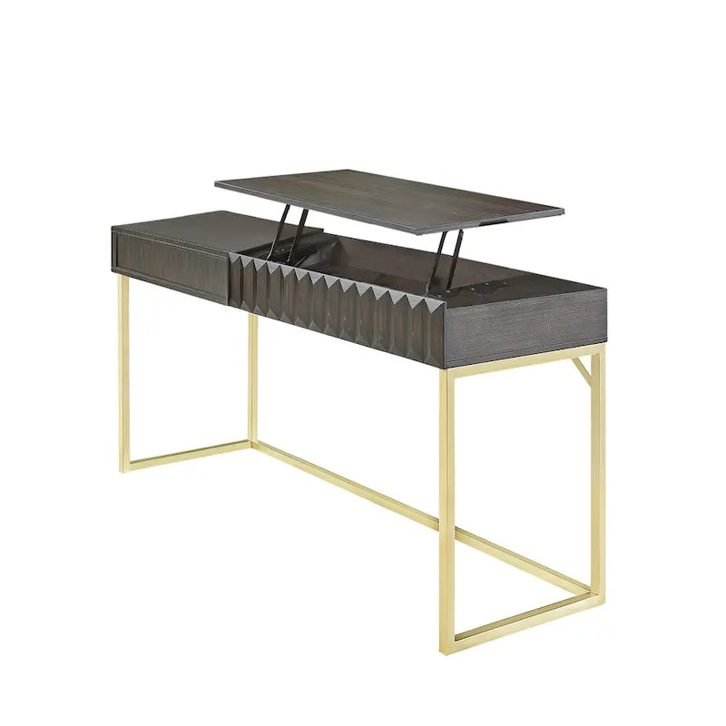 Bureau assis-debout relevable en métal de 57 pouces par Furniture