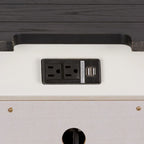 Table de chevet blanche avec station de charge