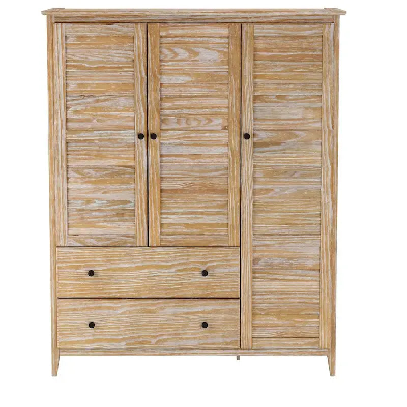 Armoire 3 portes en bois massif Greenport de Grain Wood Furniture