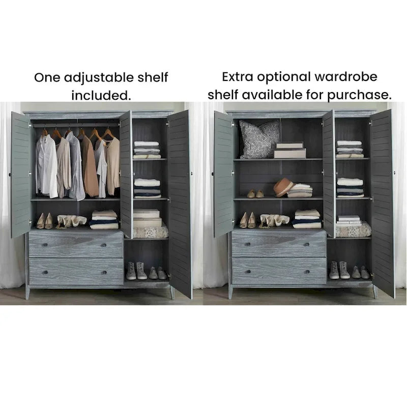 Armoire 3 portes en bois massif Greenport de Grain Wood Furniture