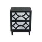 Table de chevet contemporaine avec façade miroir
