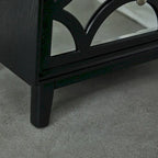 Table de chevet contemporaine avec façade miroir
