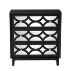 Table de chevet contemporaine avec façade miroir