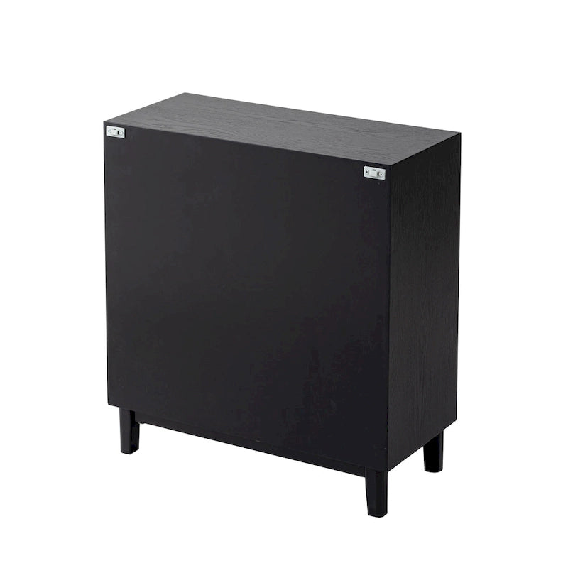Table de chevet contemporaine avec façade miroir