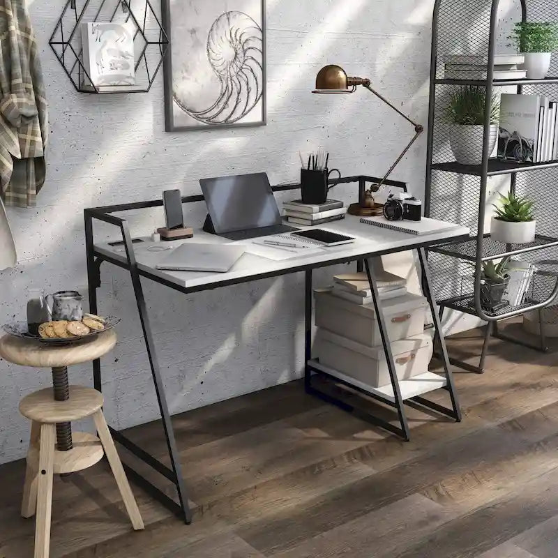 Bureau informatique industriel en acier de 49 pouces avec ports USB