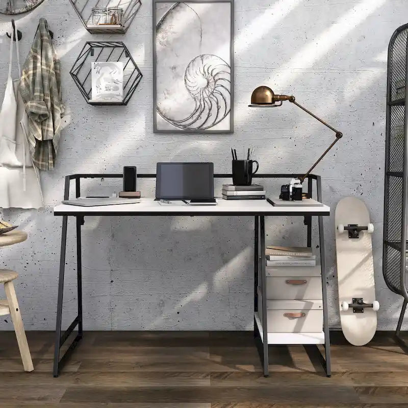 Bureau informatique industriel en acier de 49 pouces avec ports USB