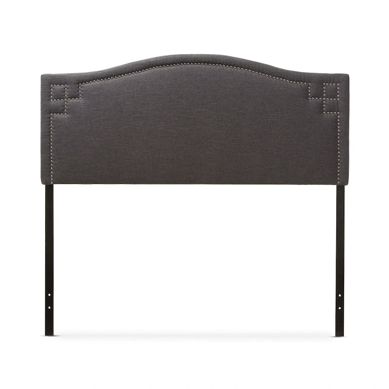 Tête de lit moderne capitonnée gris foncé