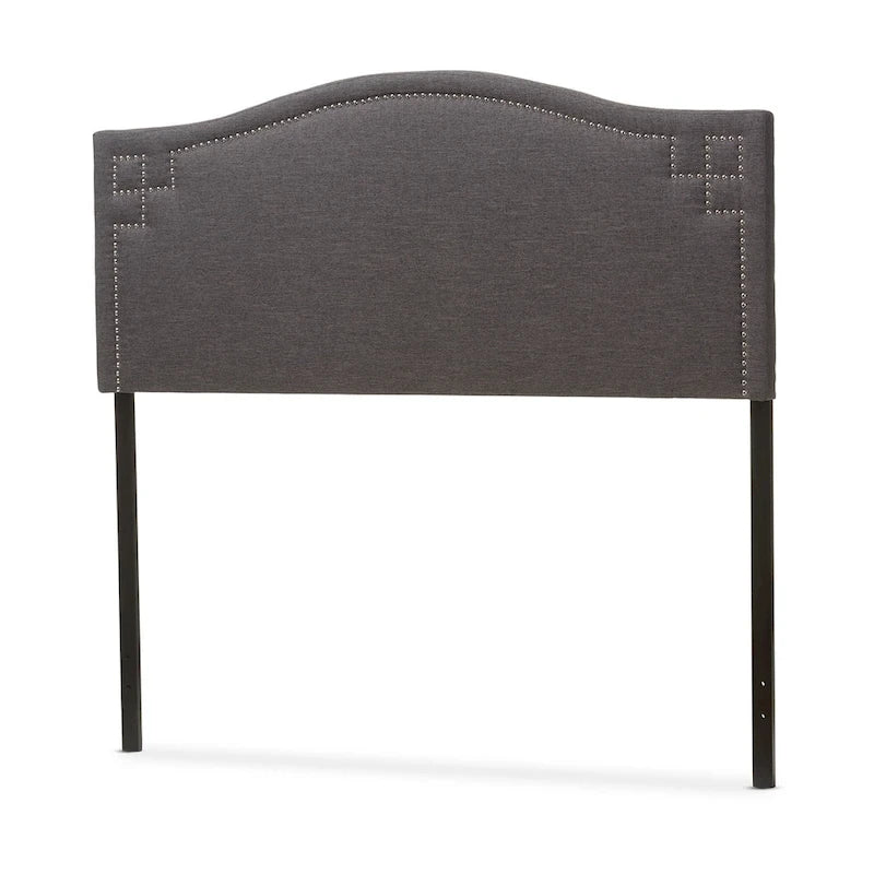 Tête de lit moderne capitonnée gris foncé