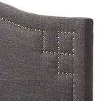 Tête de lit moderne capitonnée gris foncé