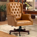 Fauteuil de bureau classique de direction à dossier haut avec oreilles