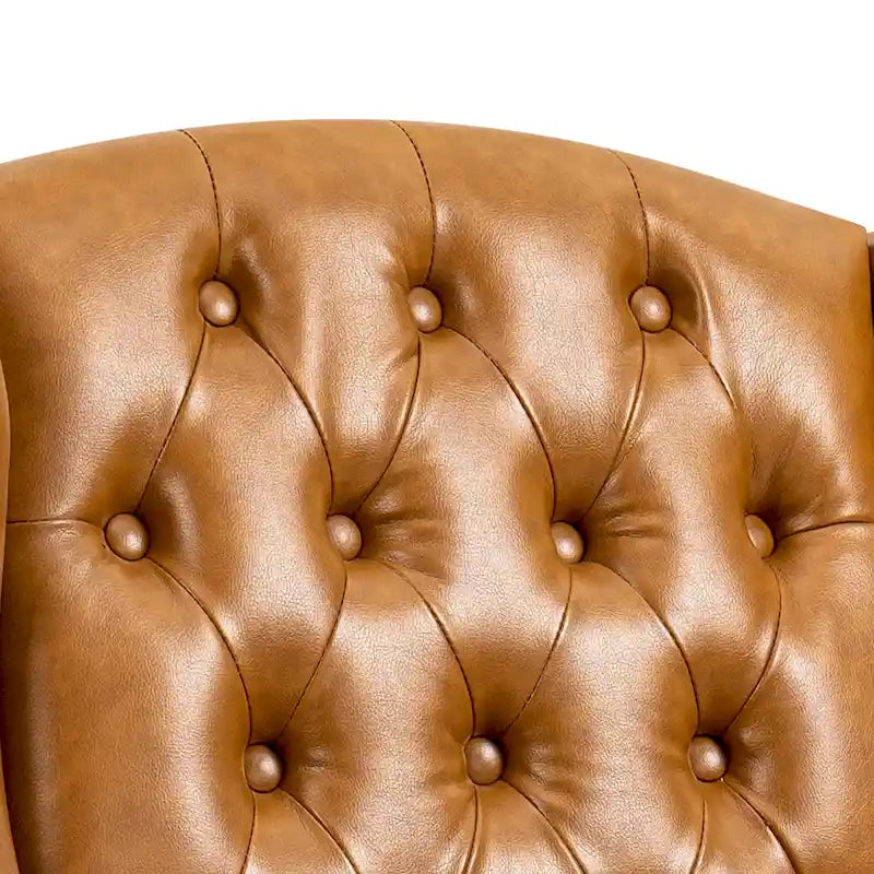 Fauteuil de bureau classique de direction à dossier haut avec oreilles