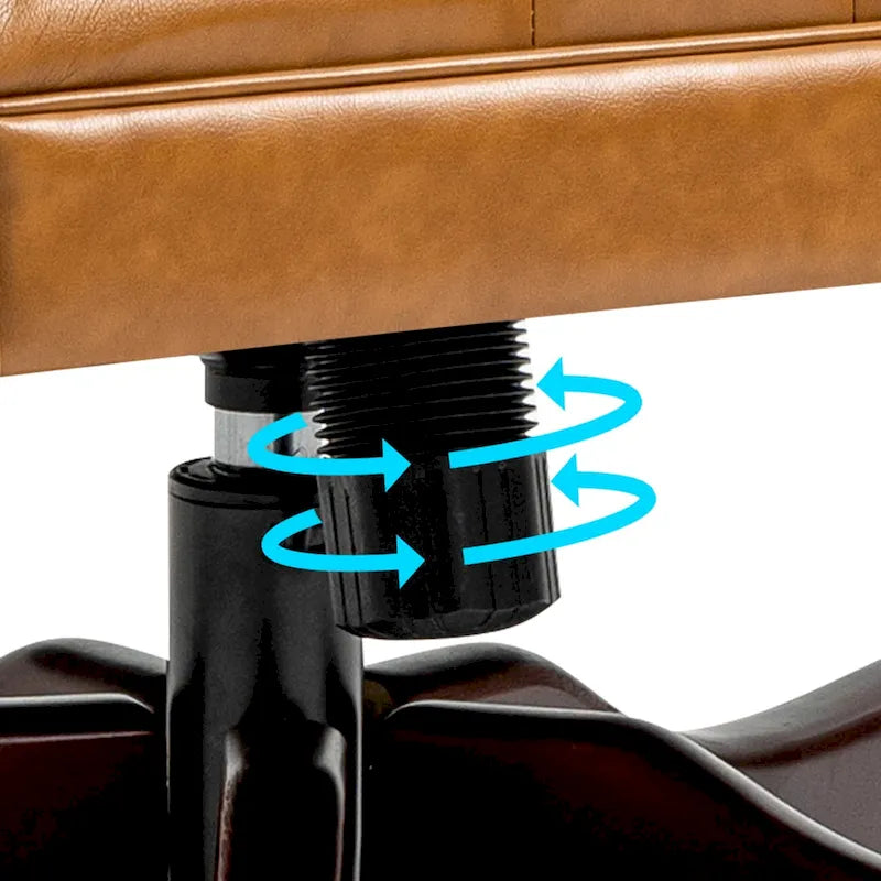 Fauteuil de bureau classique de direction à dossier haut avec oreilles